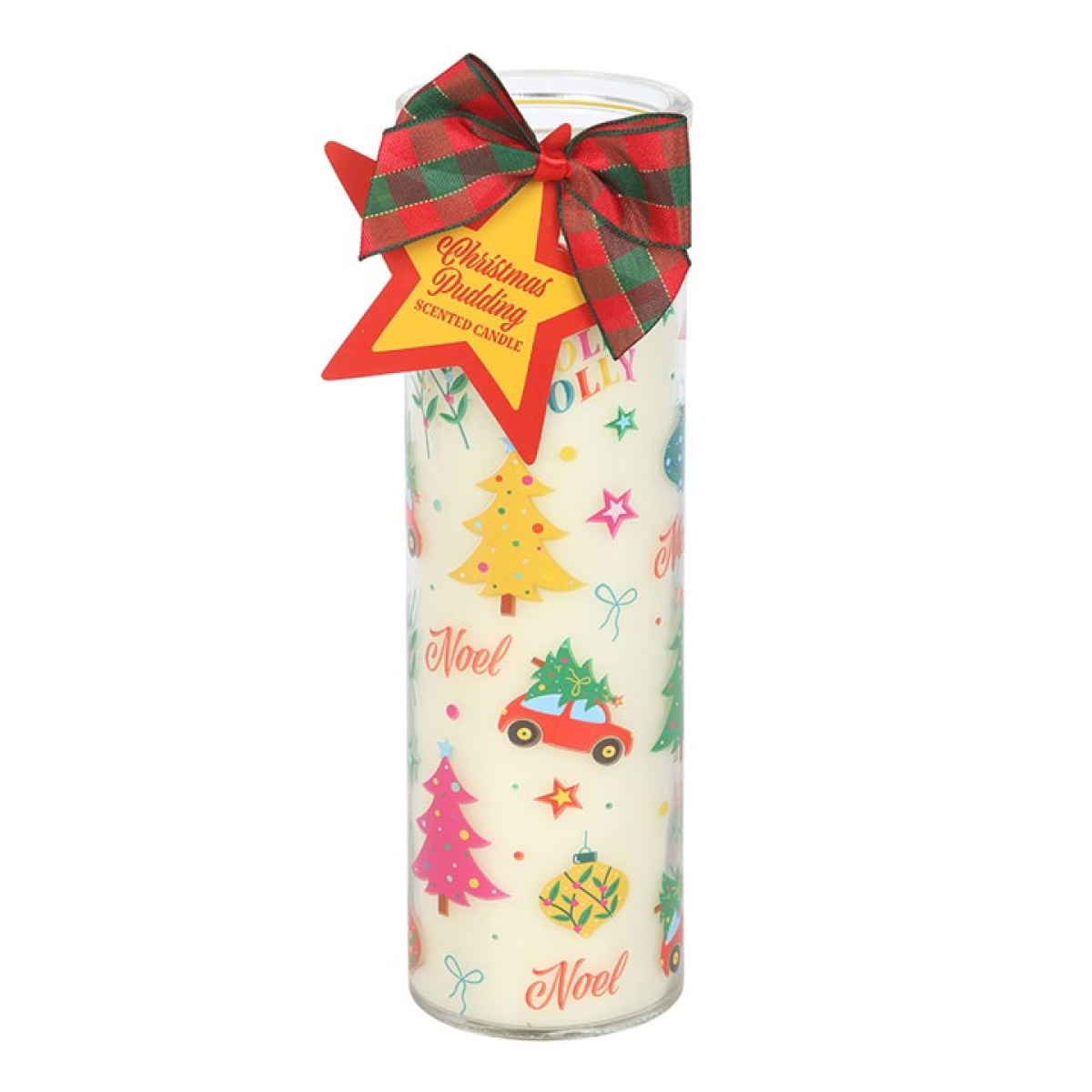 Christmas Print Christmas Pudding Scented Tube Candle