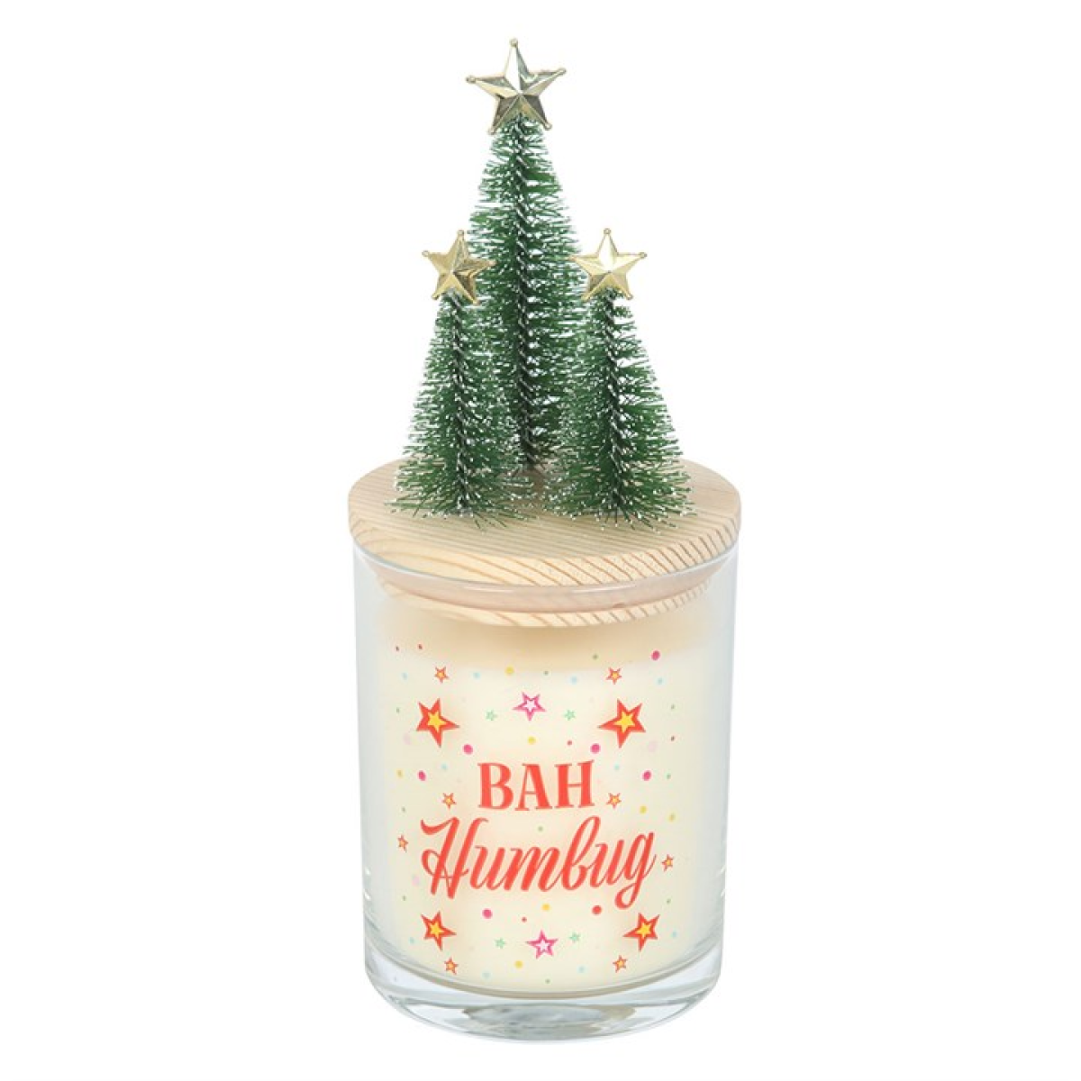 Bah Humbug Orange & Clove Glass Candle with Tree Decoration