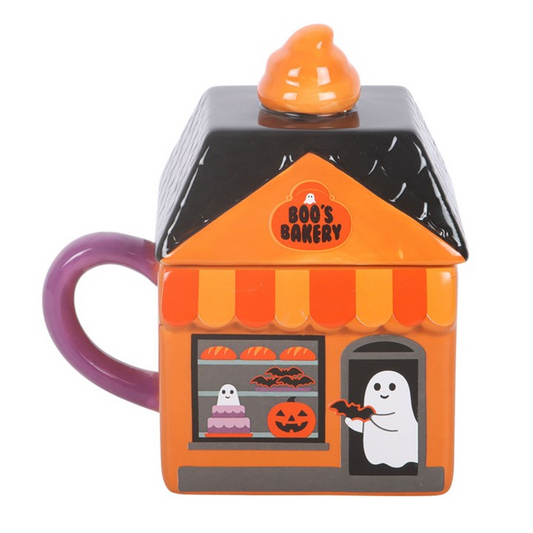Boo's Bakery - Halloween Themed Lidded Mug