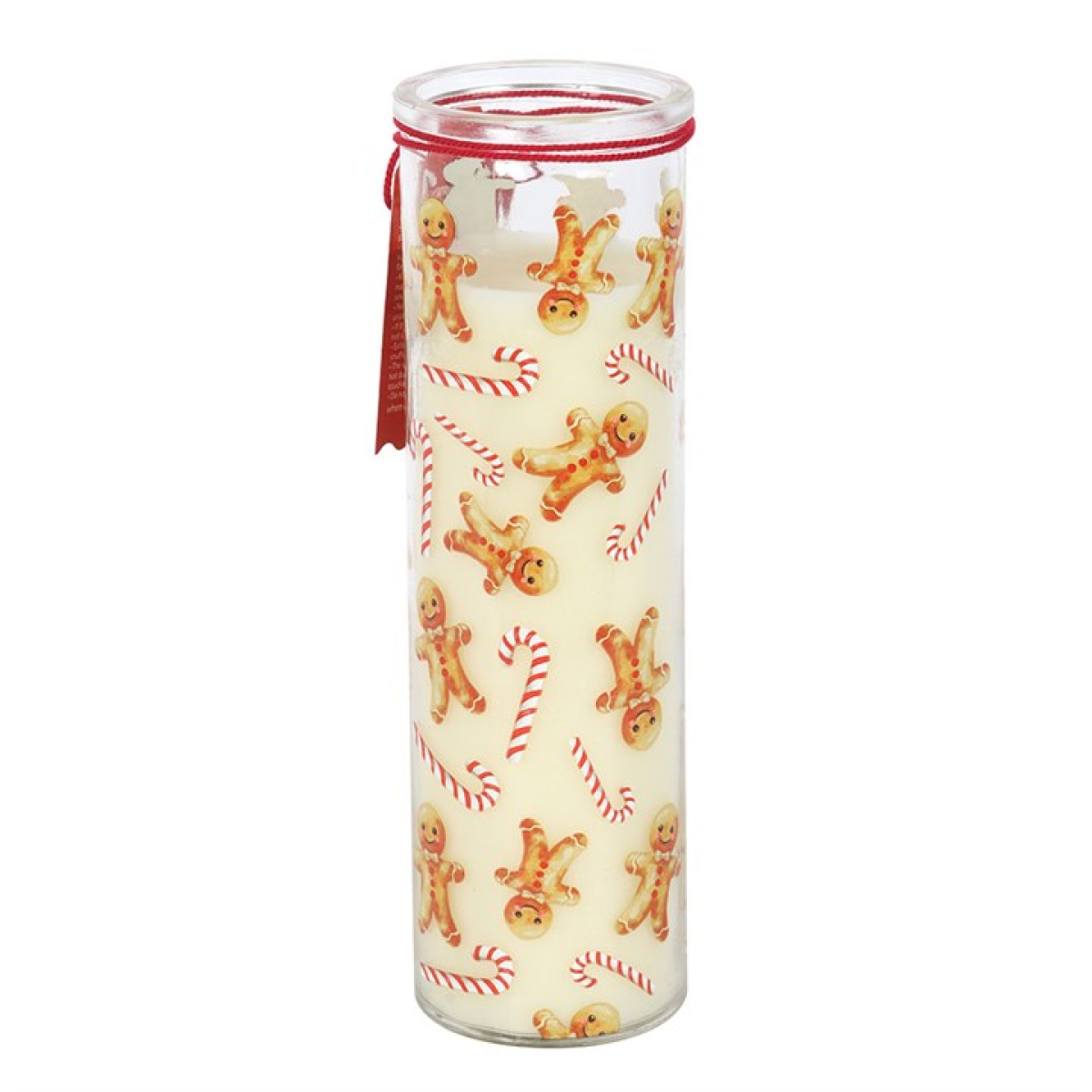Christmas Candy Cane Warm Gingerbread Tube Candle