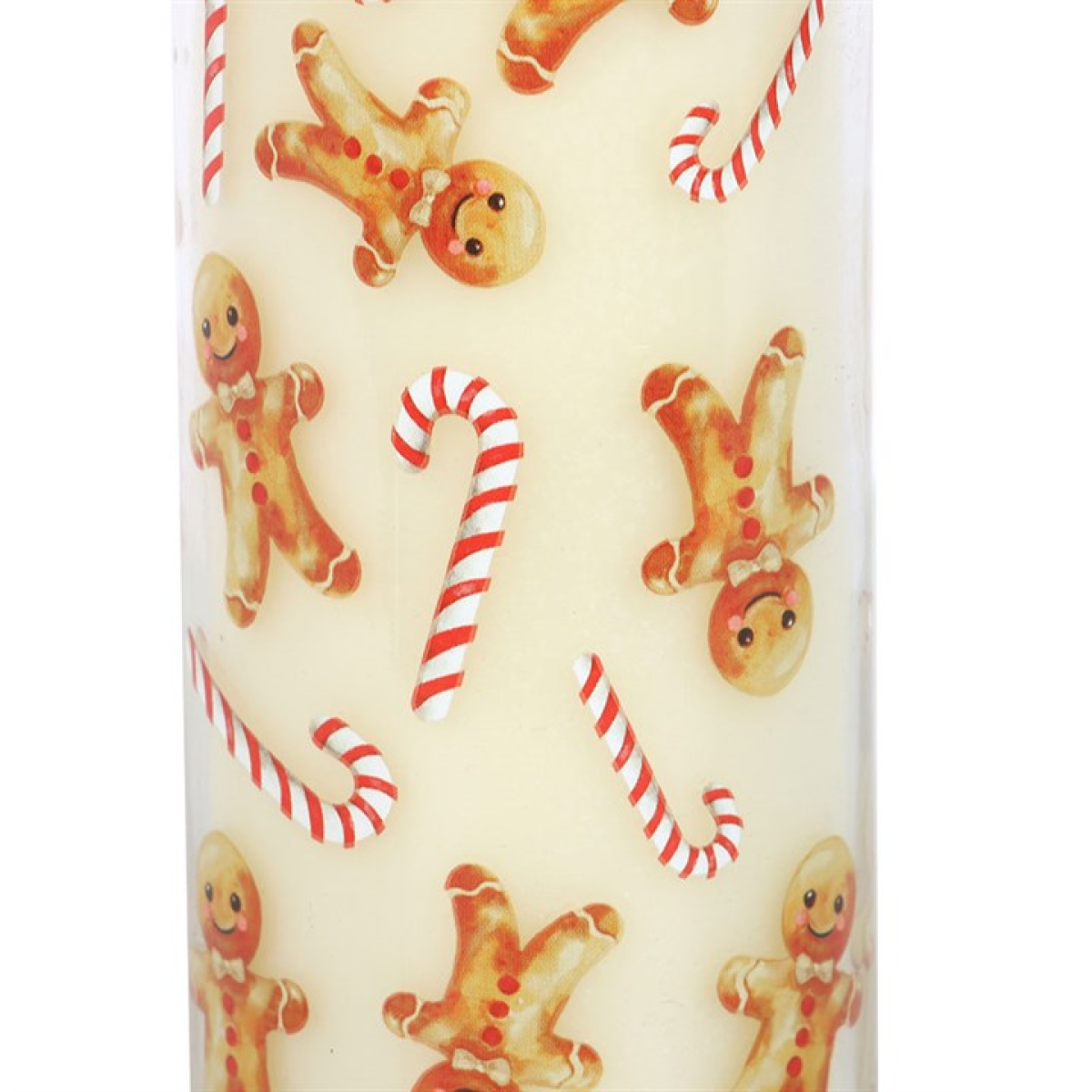Christmas Candy Cane Warm Gingerbread Tube Candle