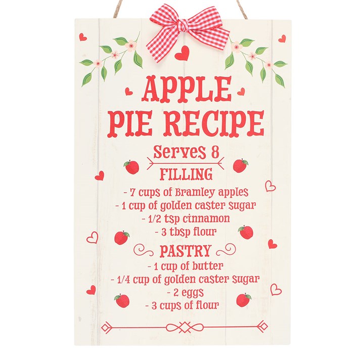 Autumn Skies & Apple Pies Wooden Hanging Sign