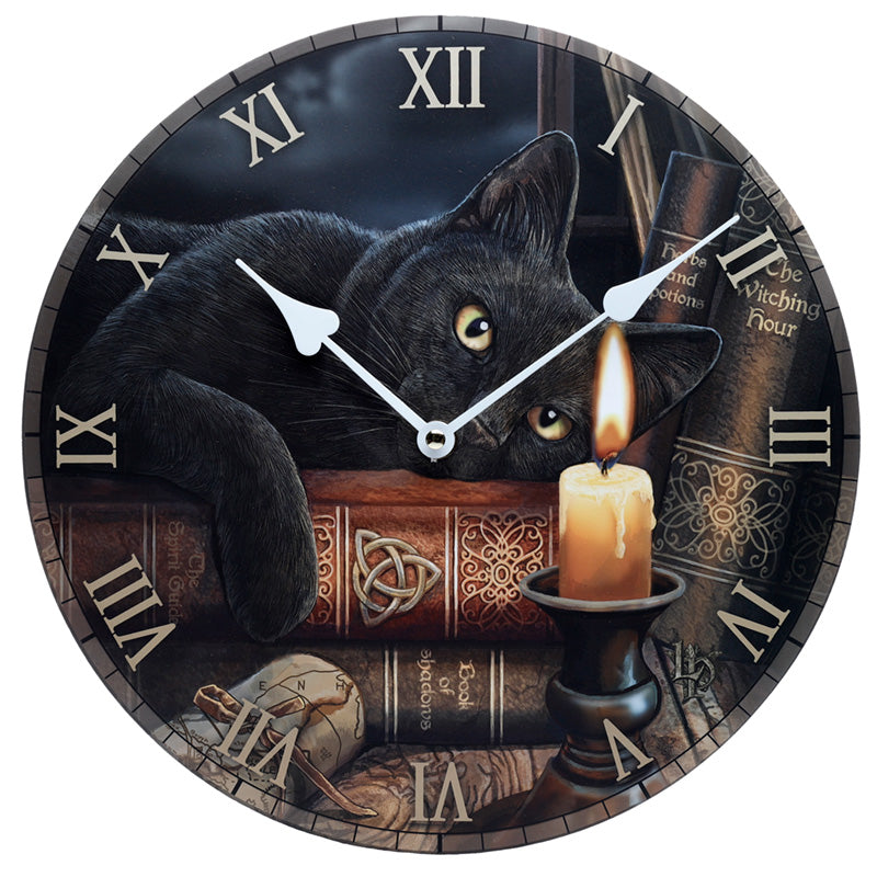 'Magical Witching' (Cat) Wooden Wall Clock - A Lisa Parker Design