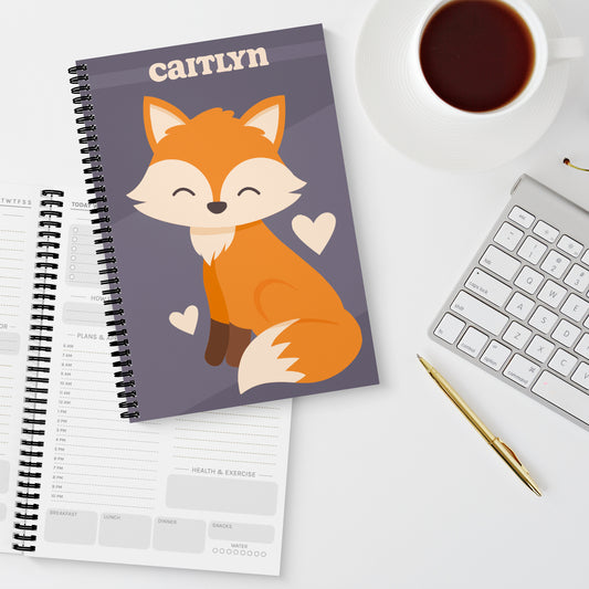 Personalised Fox A5 Daily Planner