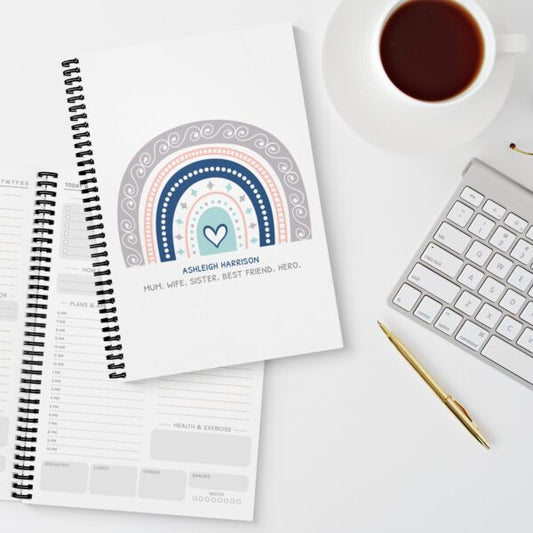 Ornamental Rainbow Personalised A5 Daily Planner