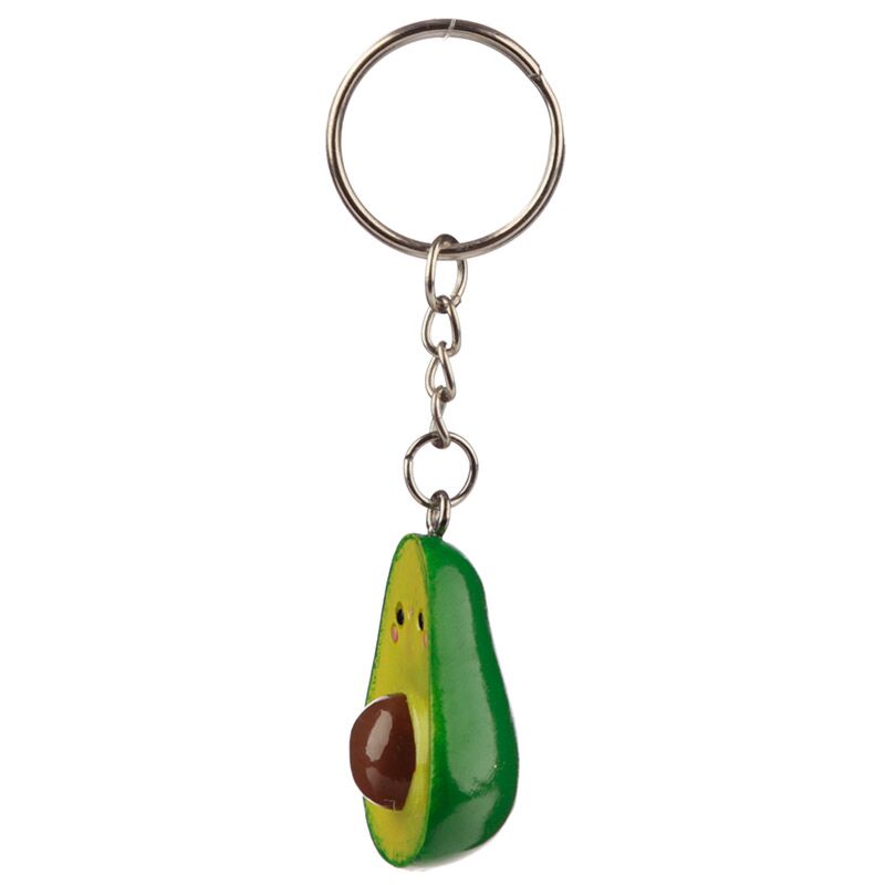 Avocado Pair Keyring (2 Keyrings for 1 Price) - Cute Valentine's Day Gift!