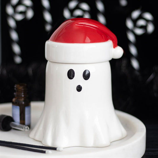 Ghost with Santa Hat Oil Burner/Wax Warmer