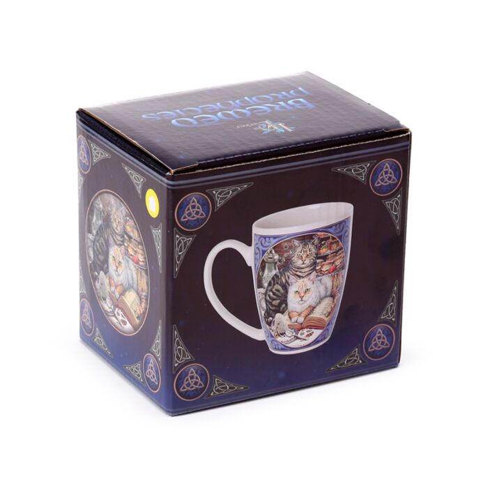 'Brewed Prophecies ' - A Lisa Parker Cat Design Porcelain Mug