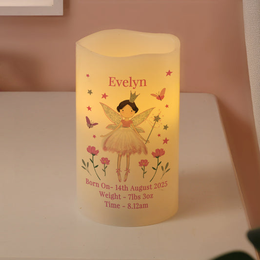 Updated Design: Personalised Fairy Princess Nightlight LED Candle