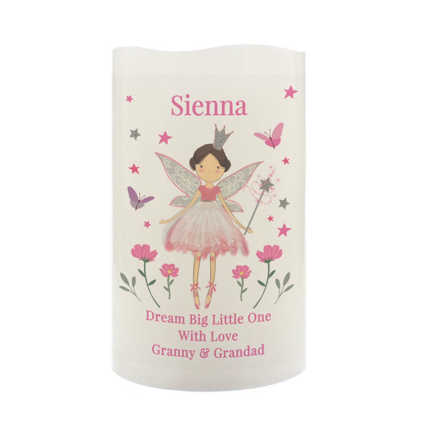 Updated Design: Personalised Fairy Princess Nightlight LED Candle