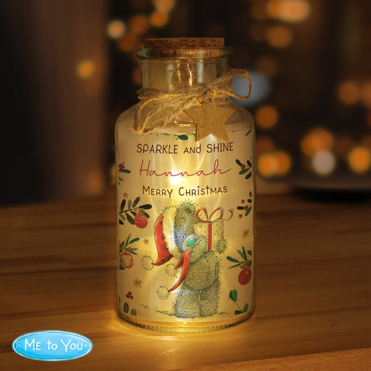 Personalised Me to You Cosy Winter LED Glass Jar