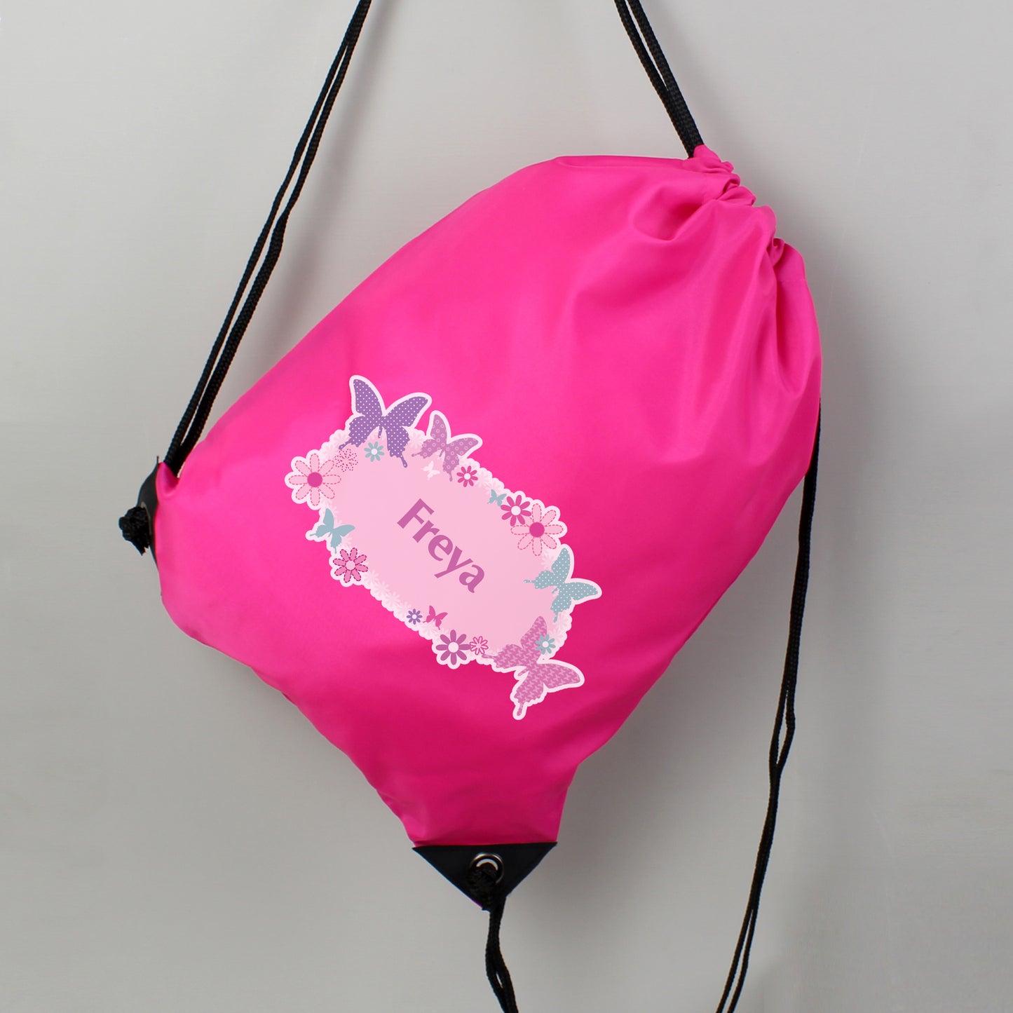 Personalised Butterfly Pink Swim & Gym Bag