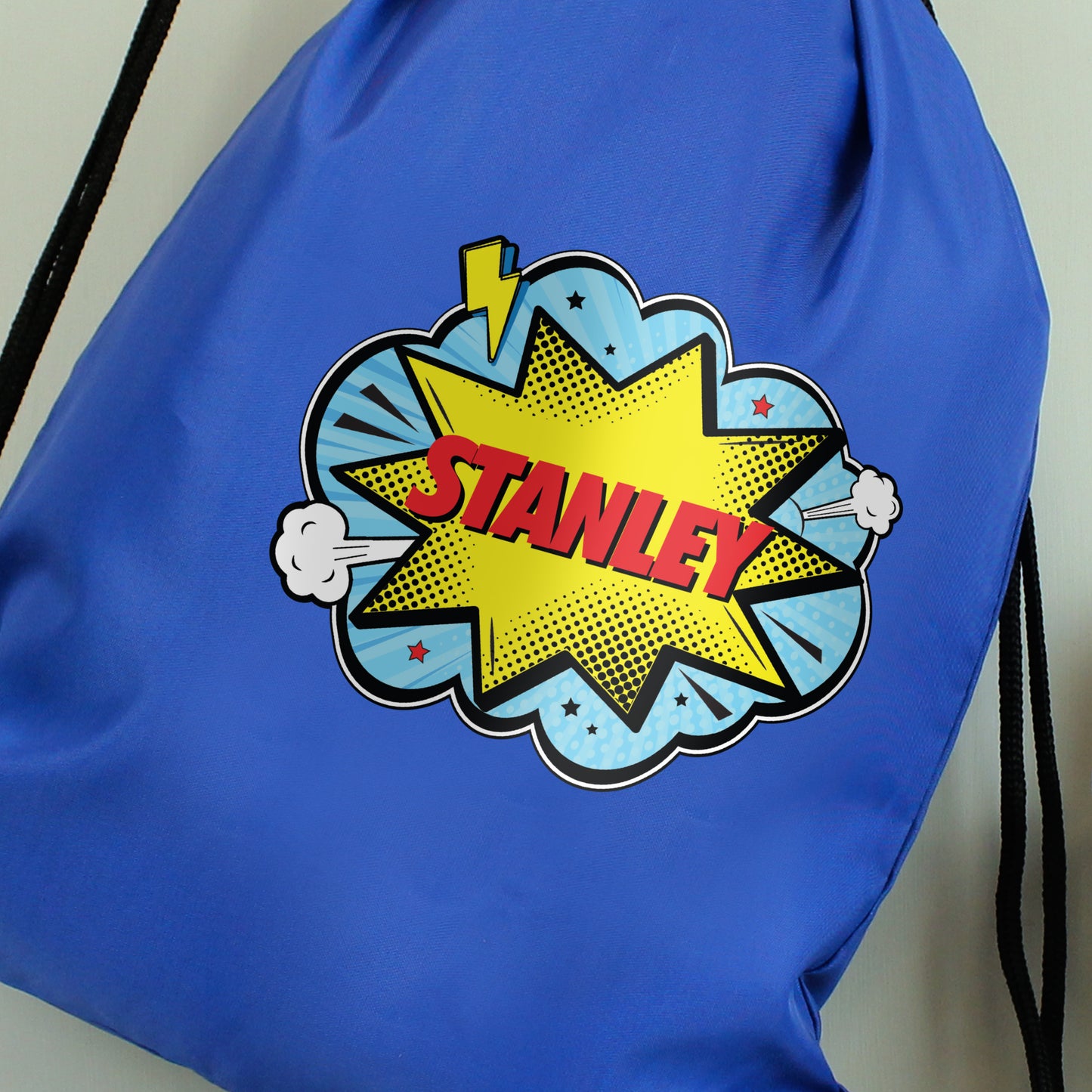 Personalised Superhero Swimming, Gym or Kit Bag - Blue