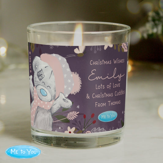 Personalised Me to You Cosy Winter Candle Jar - Vanilla Scent