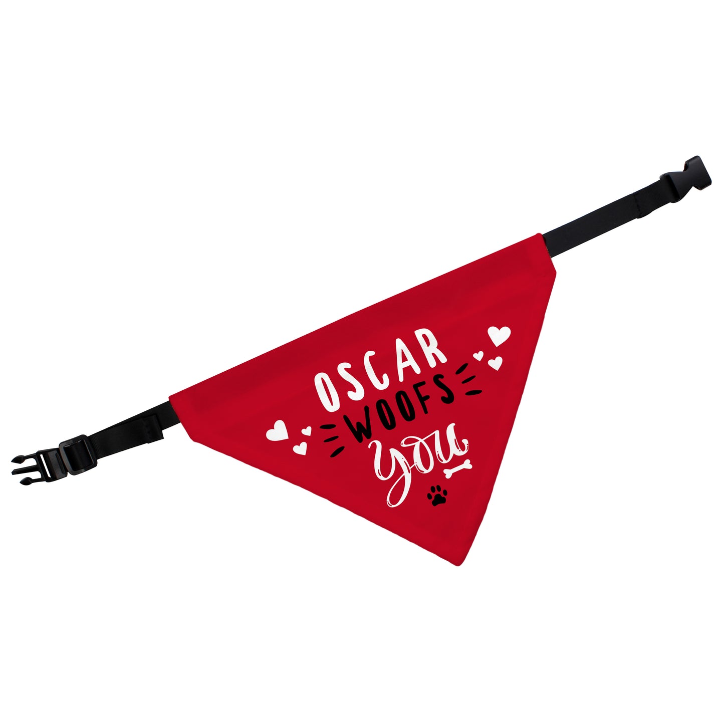 Personalised 'Woofs You' Dog Bandana - That means LOVE in Dog!