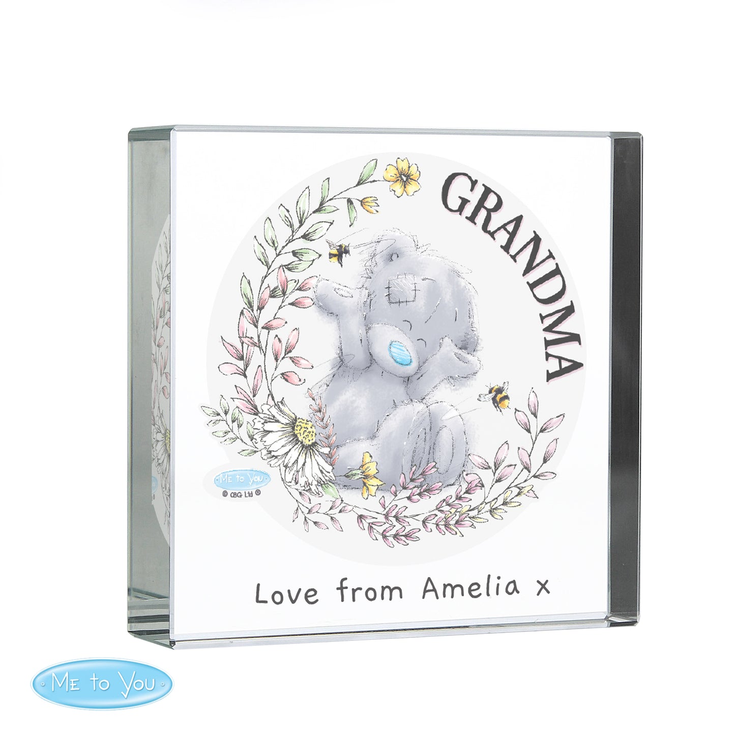 Personalised 'Me To You' Bees Crystal Token