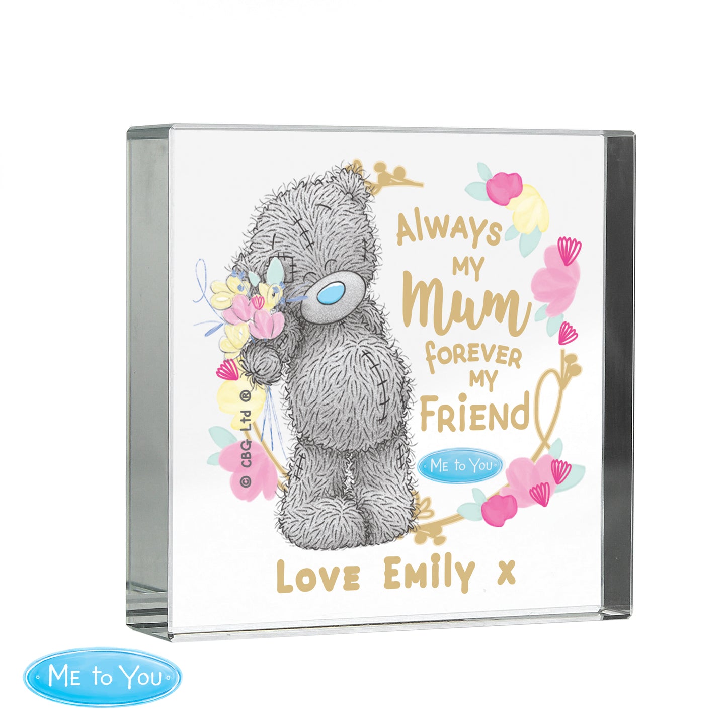 Personalised 'Me To You' Forever My Friend Crystal Token