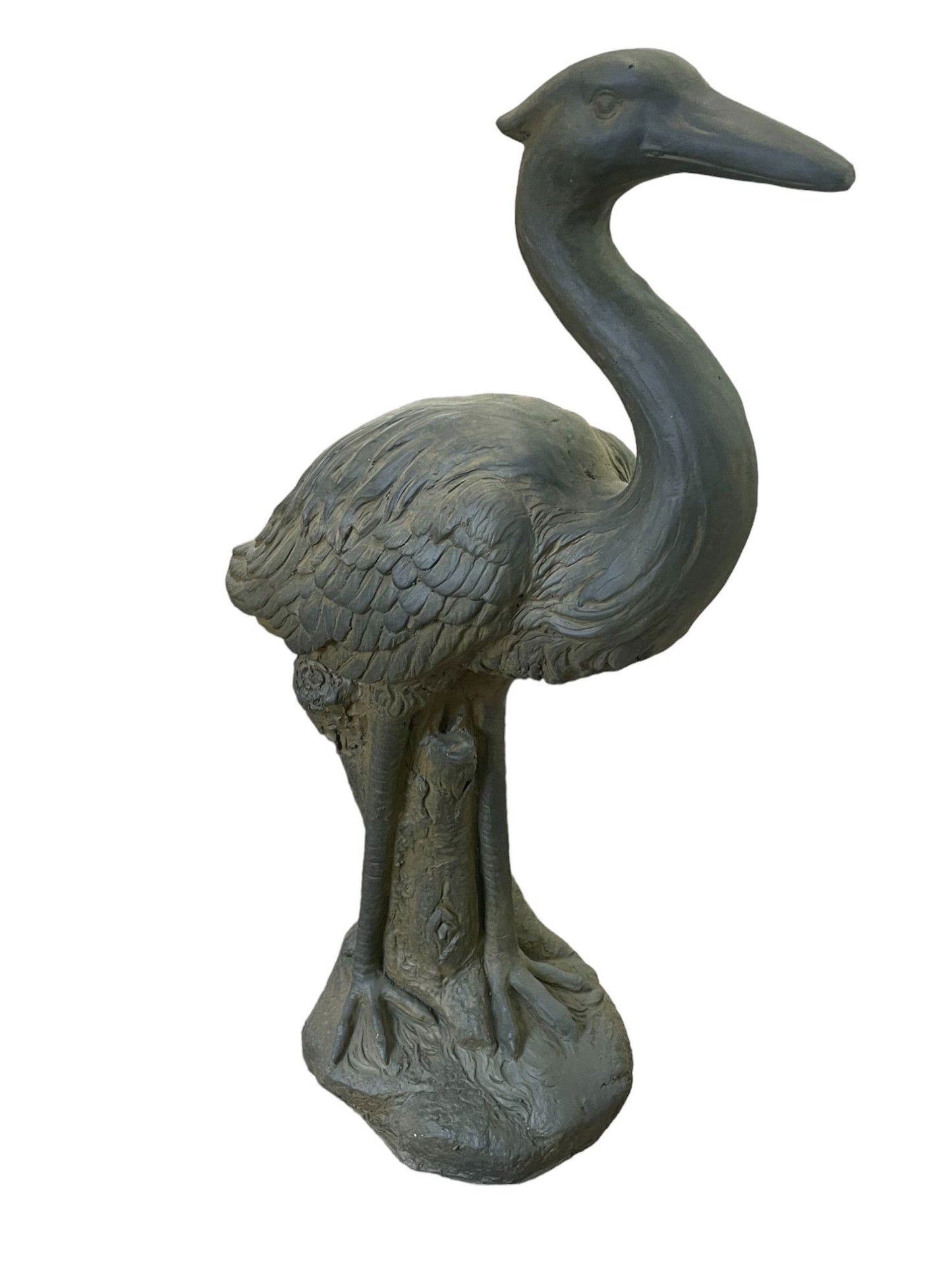 Stone Effect Grey Heron Statue - UK Only