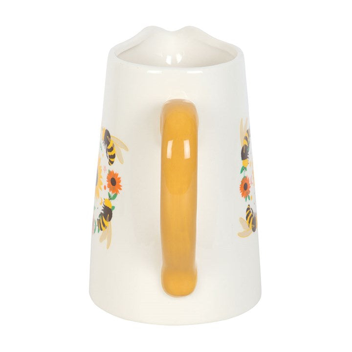 Summer Bee and Sunflower Ceramic Flower Jug (Vase)