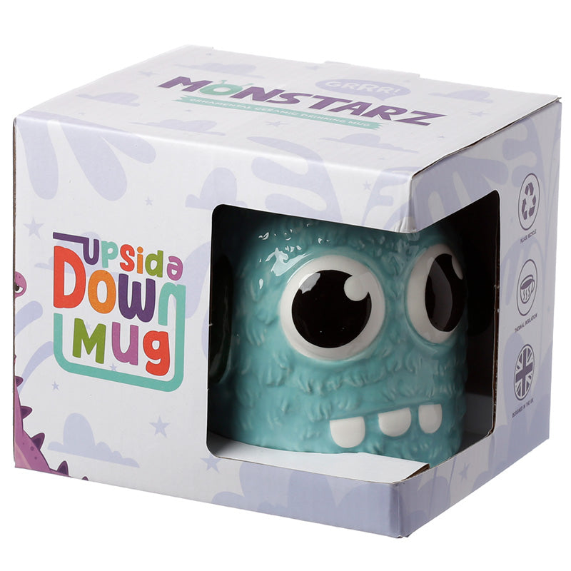 Upside Down Ceramic Mug - Blue Monstarz Monster