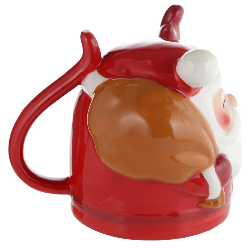 Christmas Santa Upside Down Ceramic Mug