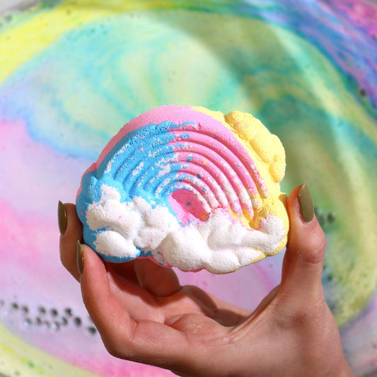 Cloud and Rainbow Bathbomb 95g - Mango