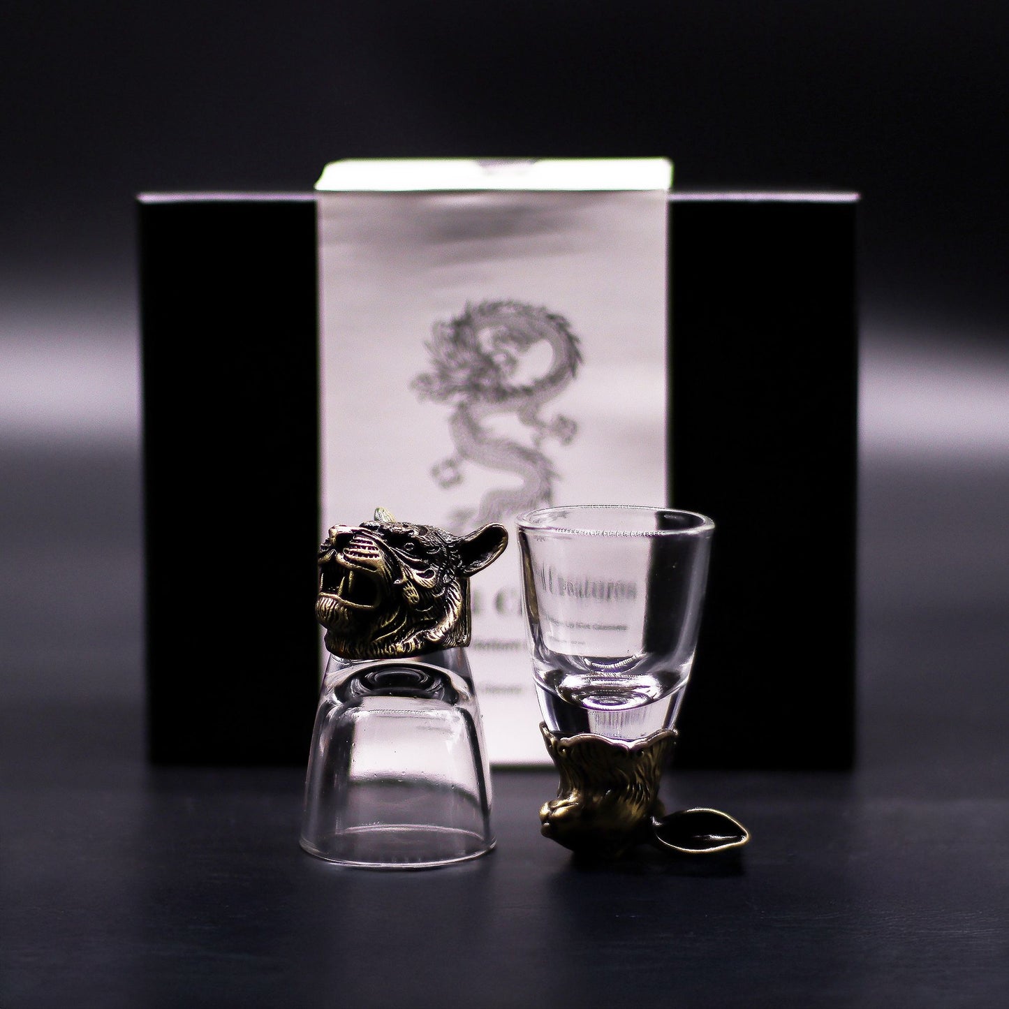 Mystic Creatures Set of 6 Shot Glasses (50ml) - Antique Bronze