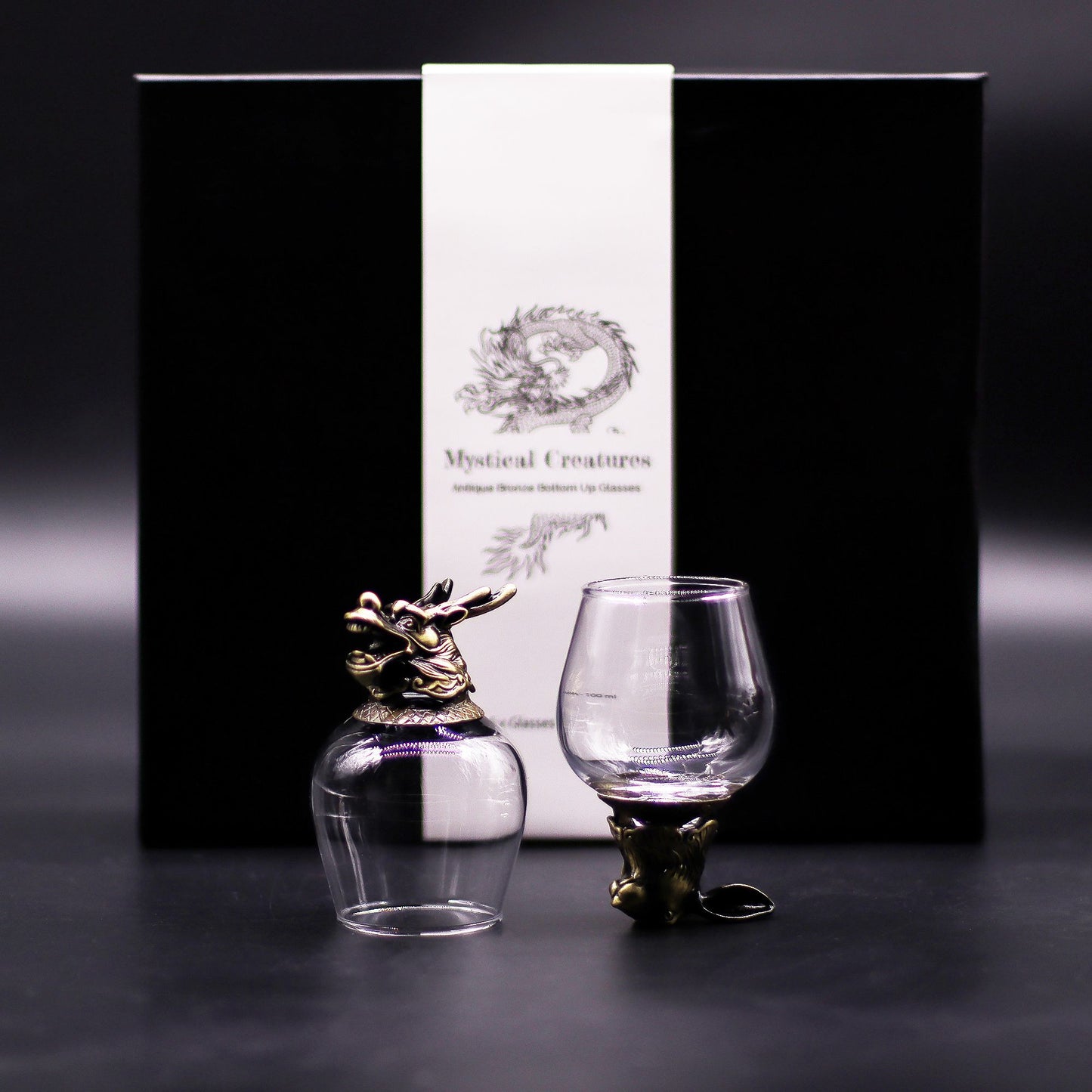 Mystic Creatures Set of 6 Shot Glasses (100ml) - Antique Bronze