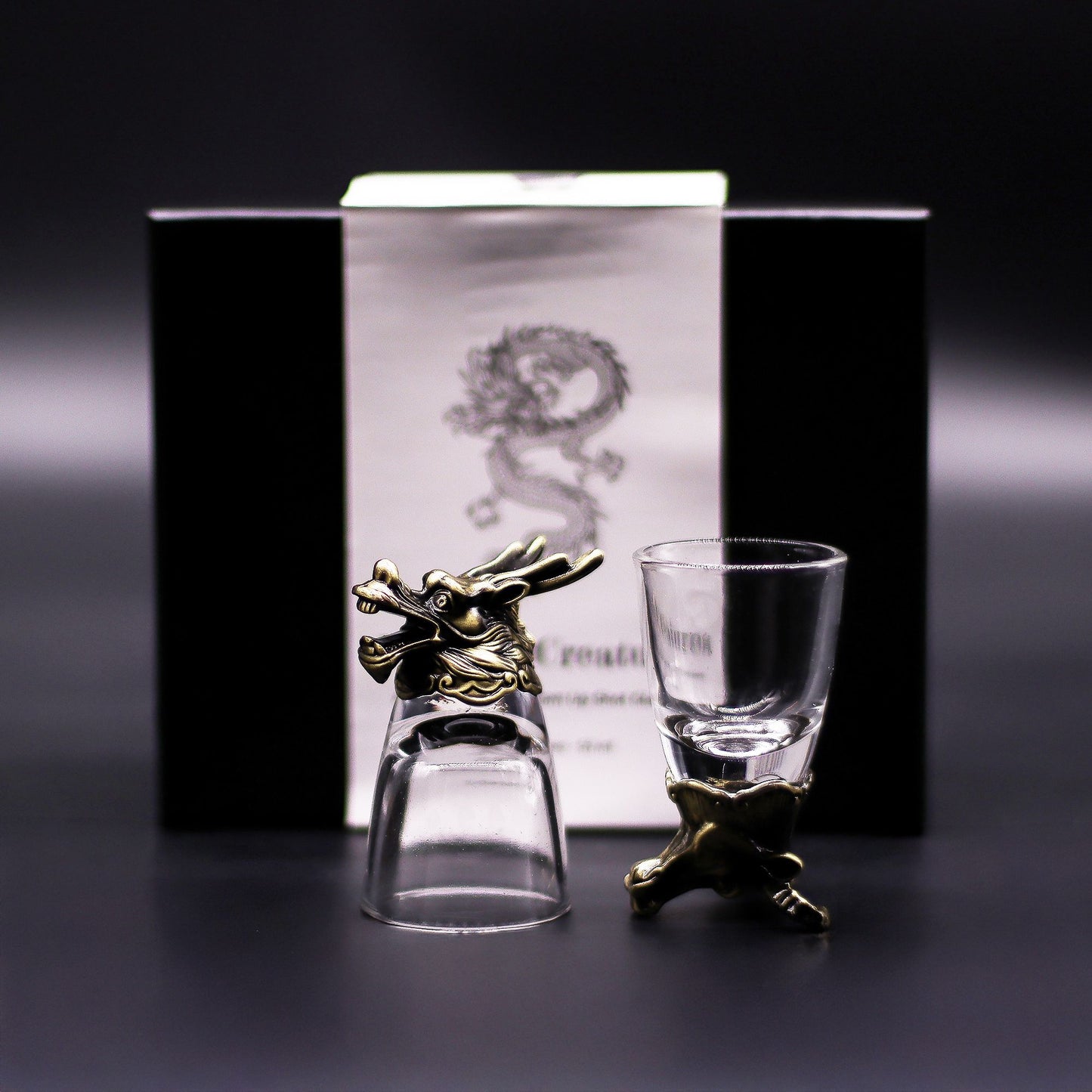 Mystic Creatures Set of 6 Shot Glasses (50ml) - Antique Bronze