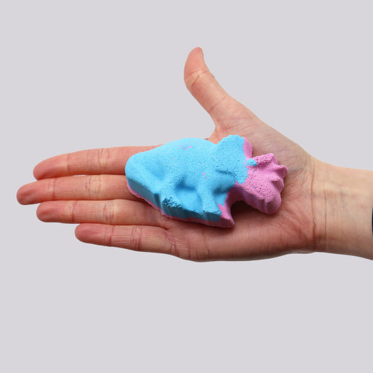 Dinosaur (Triceratops) Bathbomb 80g - Blueberry
