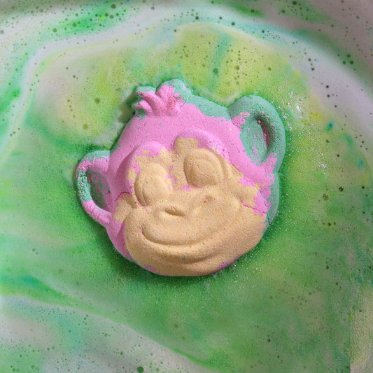 Monkey Bathbomb 90g - Guava & Strawberry