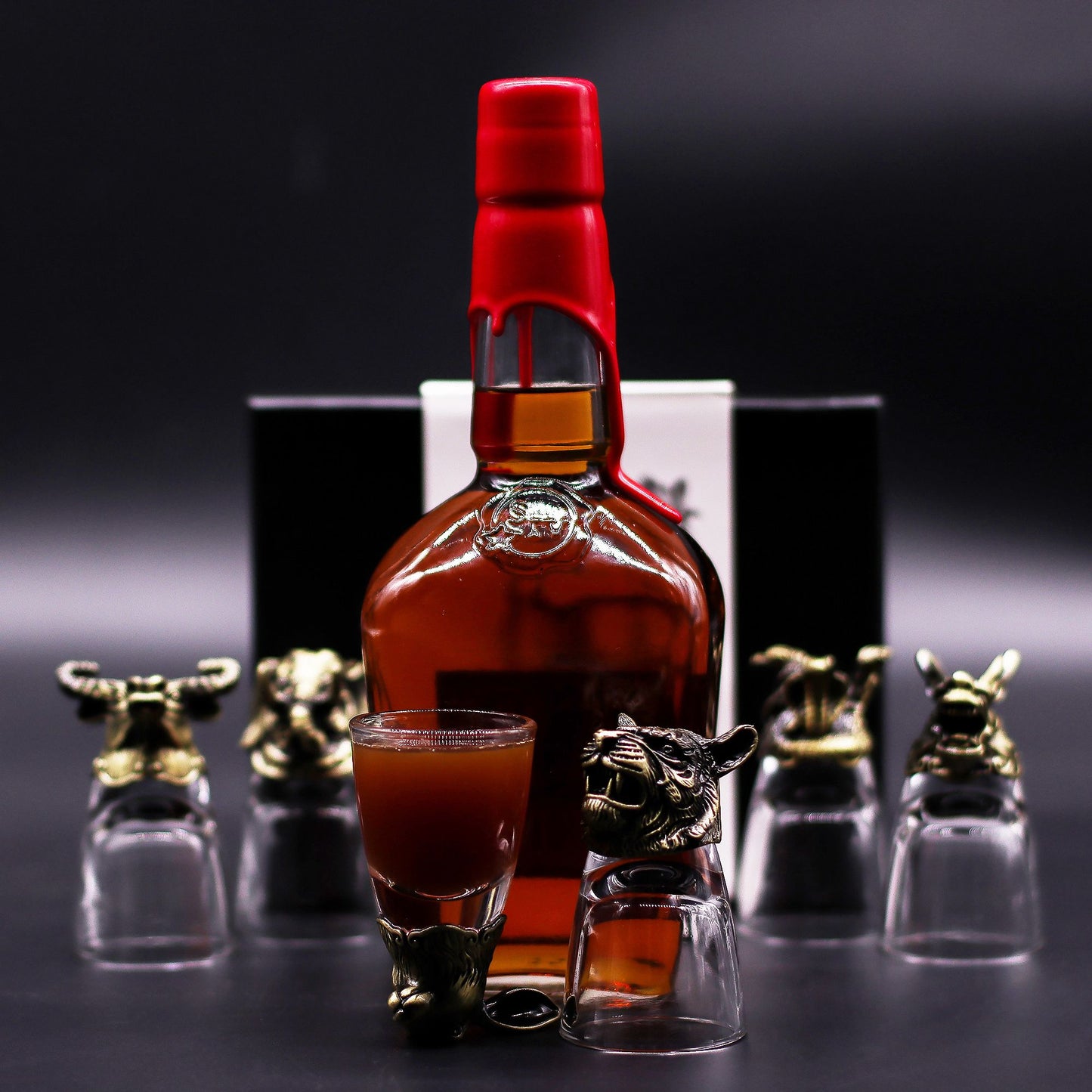 Mystic Creatures Set of 6 Shot Glasses (50ml) - Antique Bronze