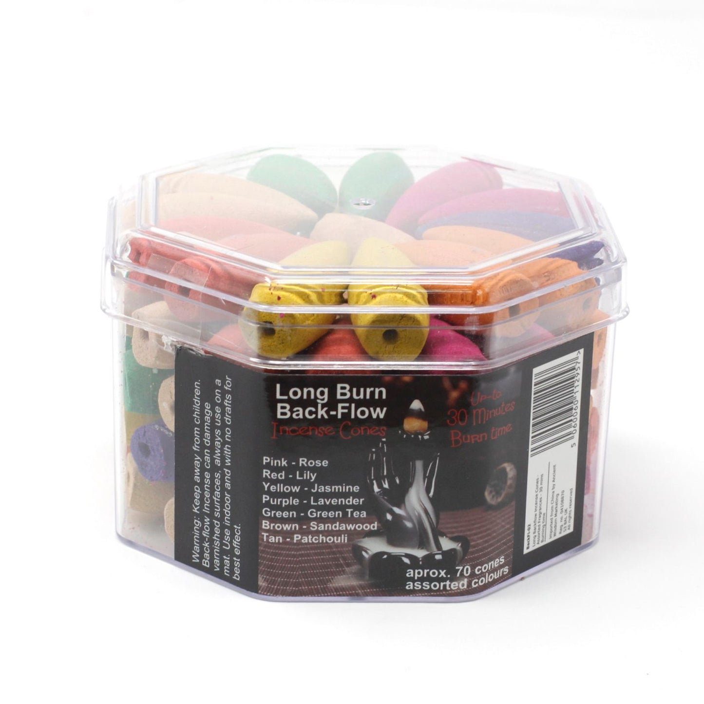 Long Backflow Incense Cones - Assorted Fragrances