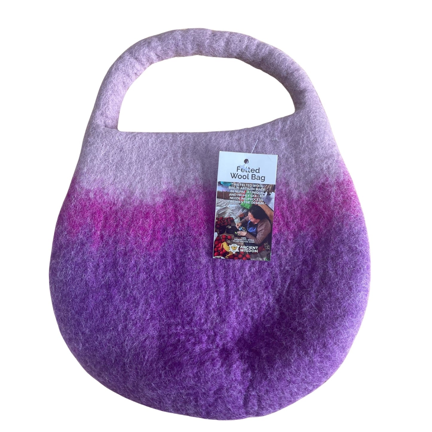 Water Felted Lavender Bee Bag