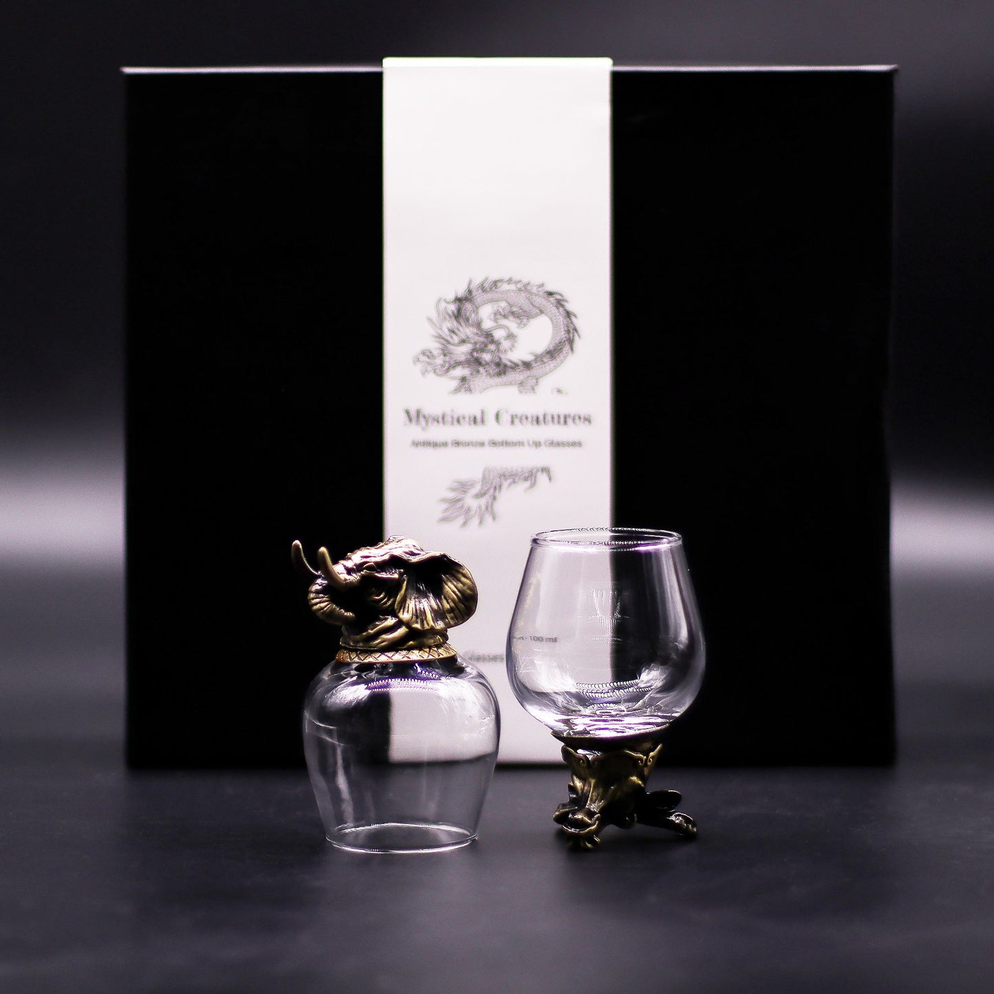 Mystic Creatures Set of 6 Shot Glasses (100ml) - Antique Bronze