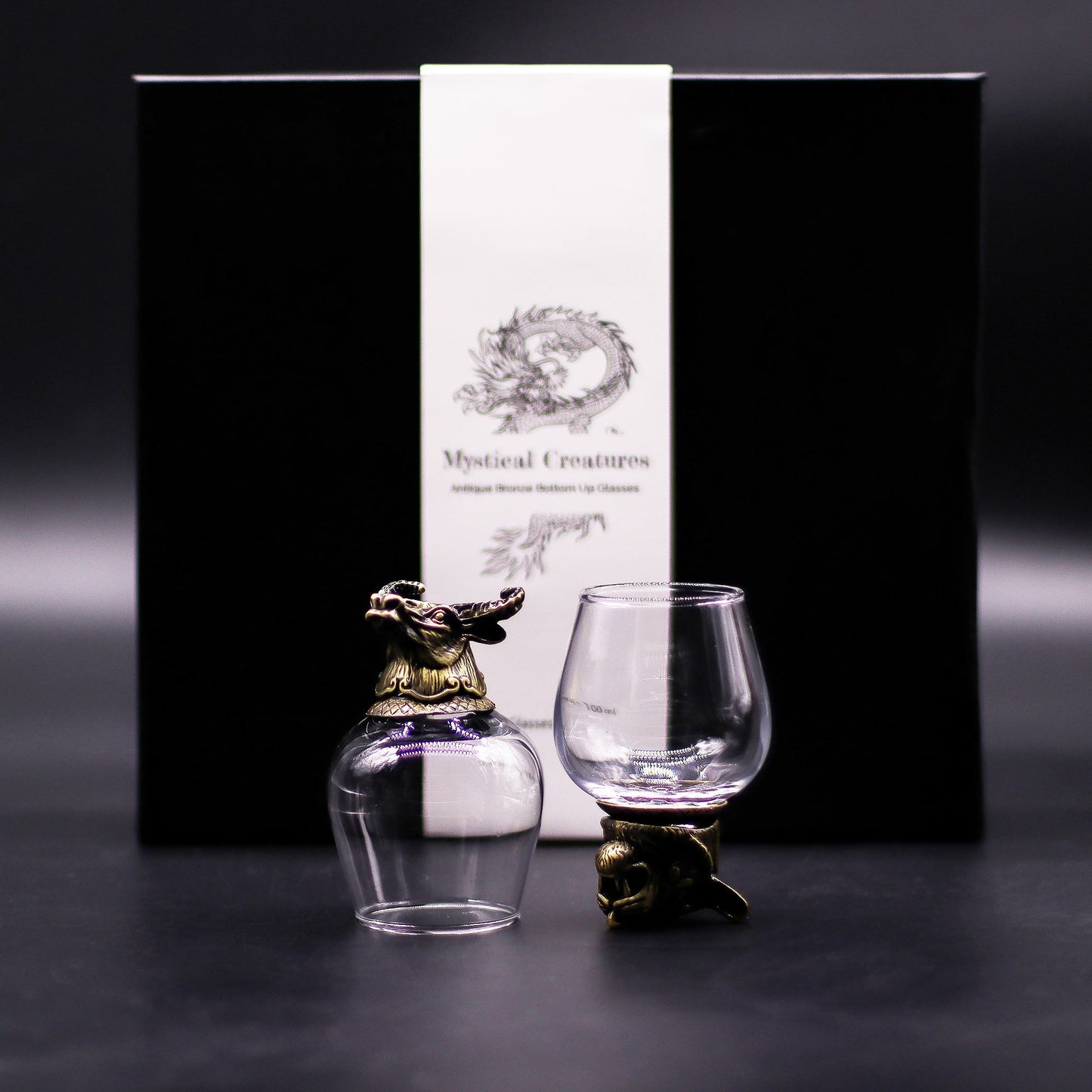 Mystic Creatures Set of 6 Shot Glasses (100ml) - Antique Bronze