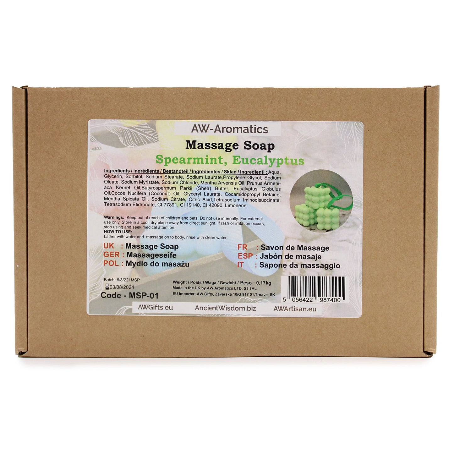 Massage Soap - Spearmint & Eucalyptus