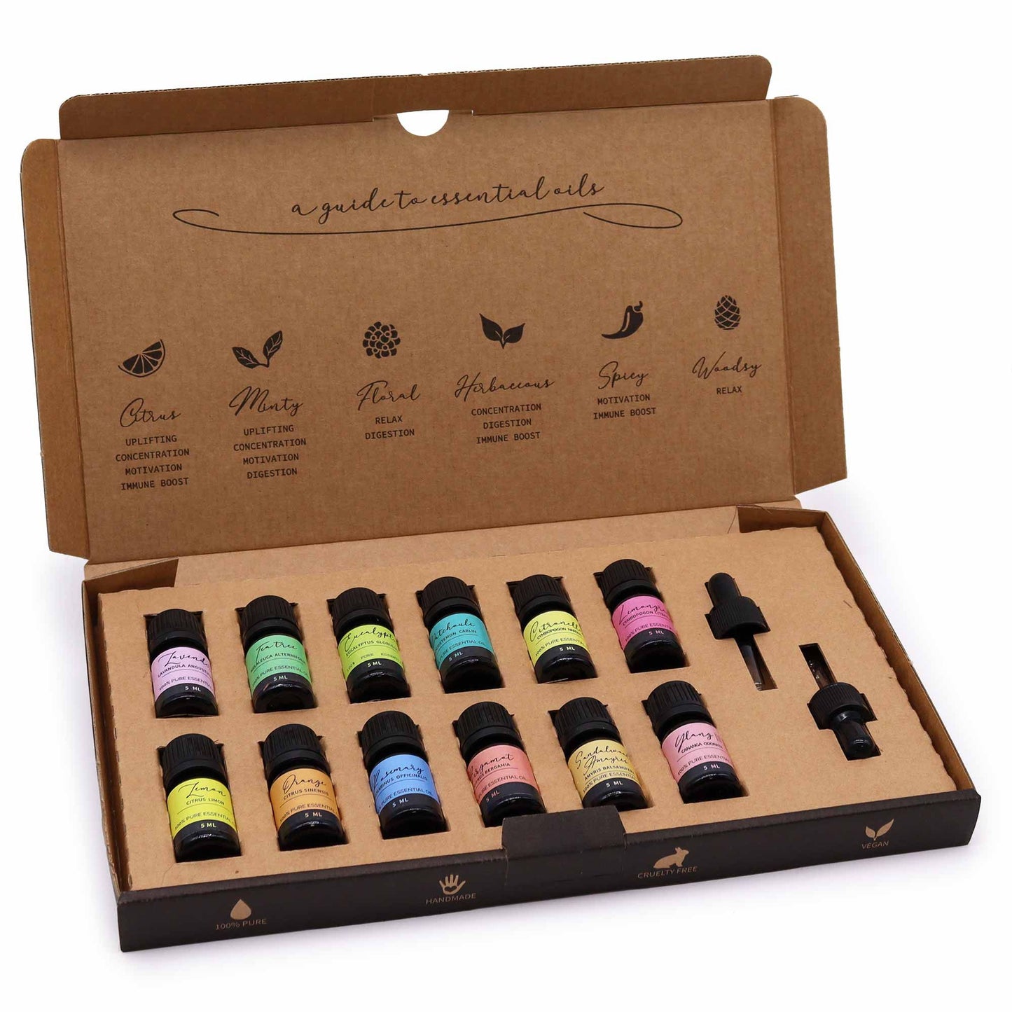 Aromatherapy Essential Oil Gift Set - The Top 12