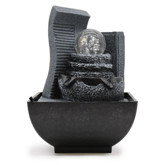 Tabletop Water Feature - Cascading Rock Formation (18cm)