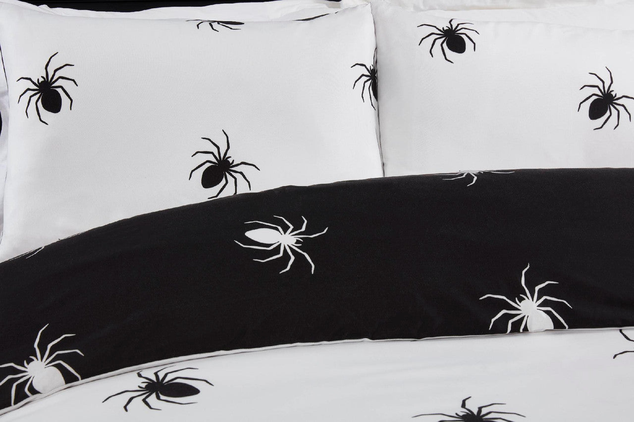 Black Spider Duvet Cover Set - Single, Double & King Available