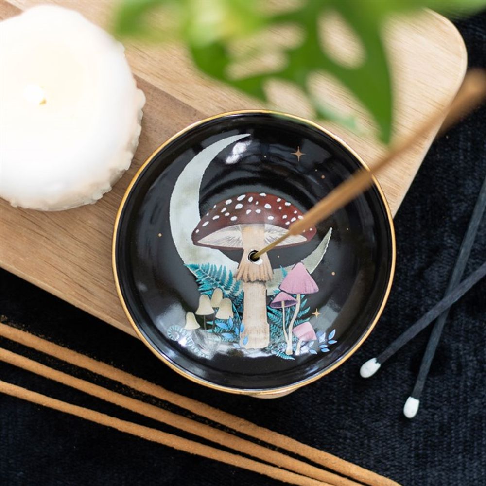 Dark Forest Mushroom Ceramic Incense Plate - Suitable for Incense sticks or Cones