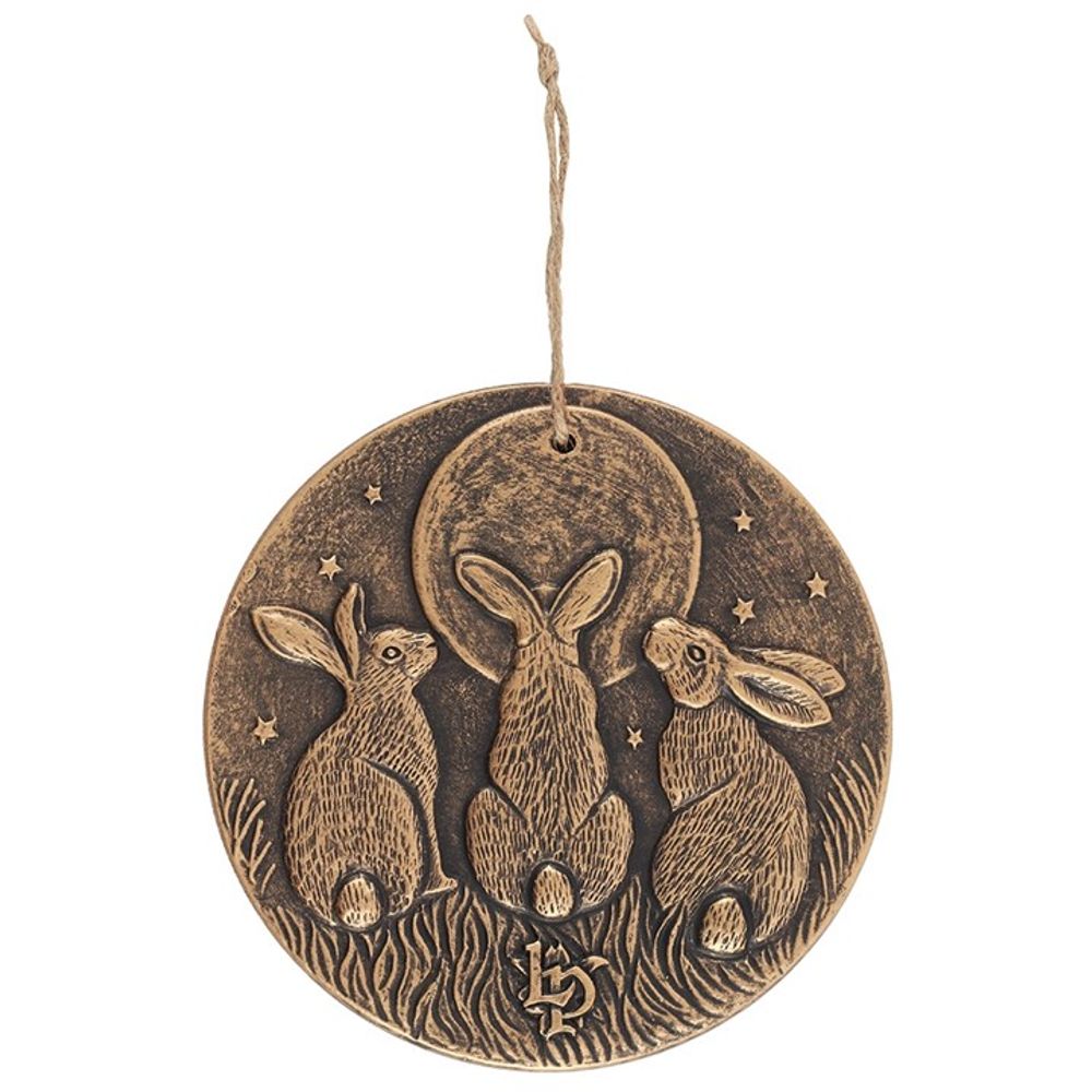 Moon Shadows (Hare) Teracotta Wall Plaque by Lisa Parker