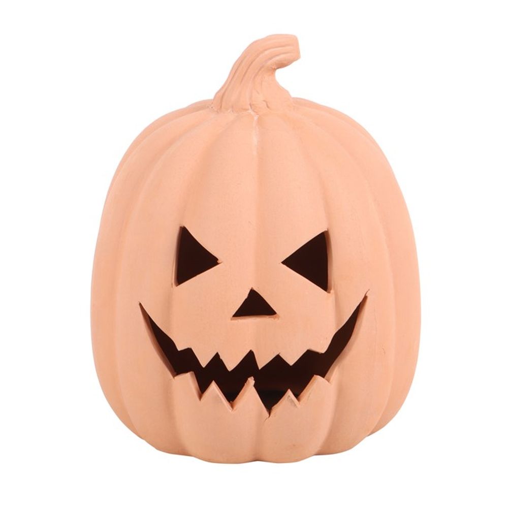 15cm Terracotta Pumpkin Halloween Ornament (Indoor/Outdoor Use)