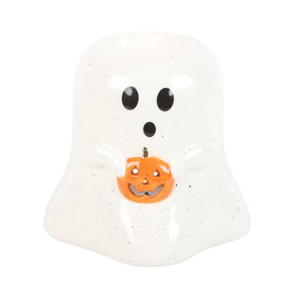 Ghost Shaped Oil/Wax Melt Burner with Pumpkin detail