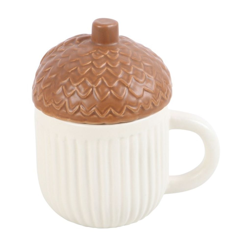 Autumn Acorn Shaped Mug with Lid