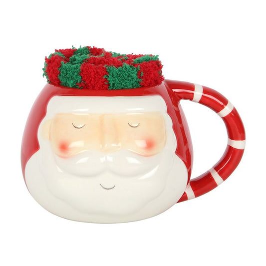 Santa Mug and Socks Christmas Gift Set
