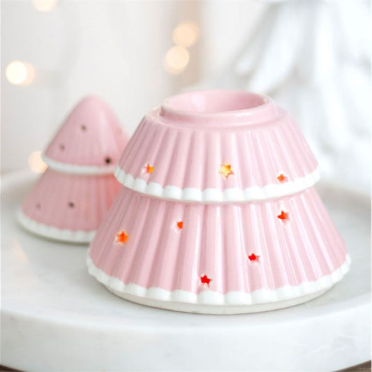 Pink Christmas Tree Oil/Wax Melt Burner