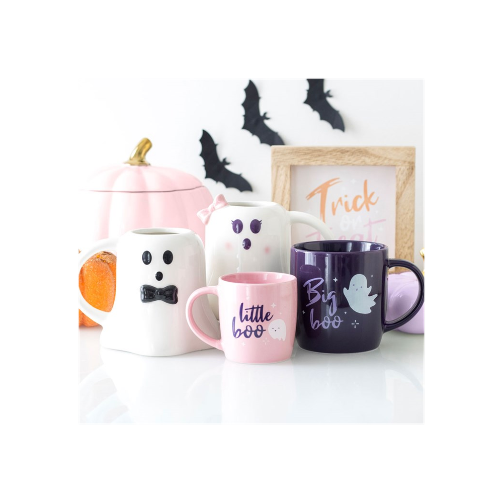 Big Boo, Little Boo Halloween Family Mug Set (Large and Smaller Mug Gift Set)