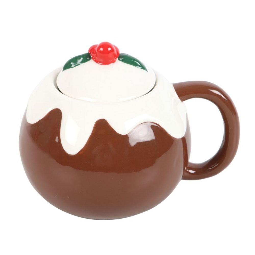 Christmas Pudding Shaped Mug with Lid