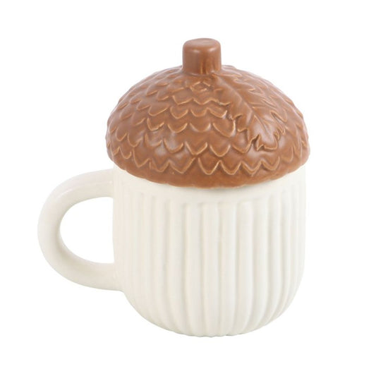 Autumn Acorn Shaped Mug with Lid